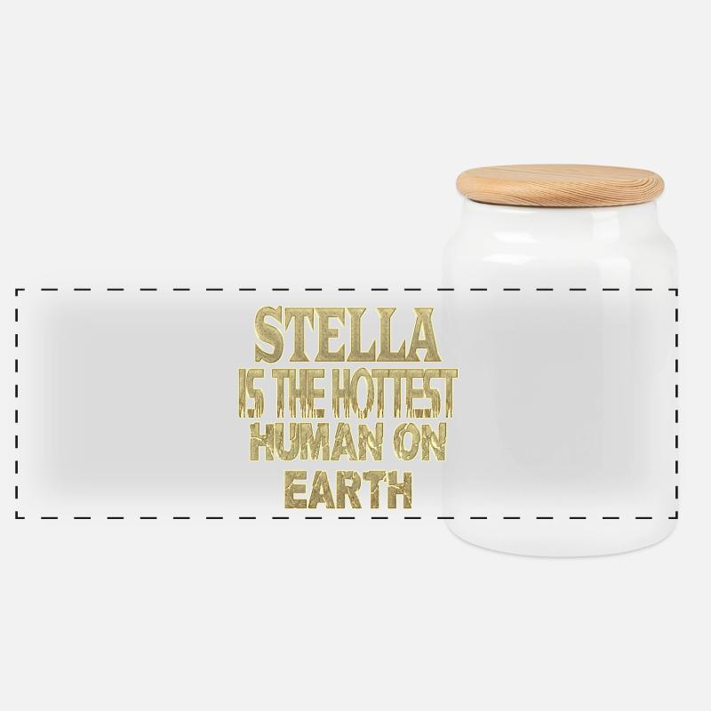 Stella - Panorama Keksdose mit Holzdeckel - Weiß
