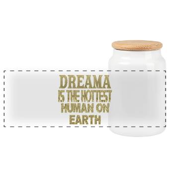 dreama - Boîte à biscuits avec couvercle en bois - blanc - Devant