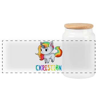 Christian Einhorn - Boîte à biscuits avec couvercle en bois - blanc - Devant