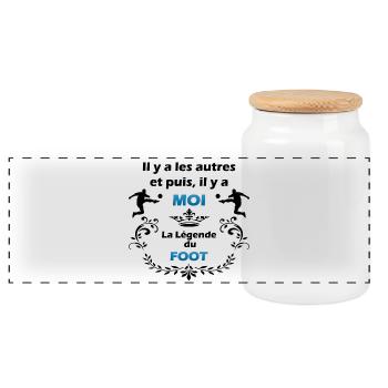 LA LEGENDE DU FOOT - Boîte à biscuits avec couvercle en bois - blanc - Devant