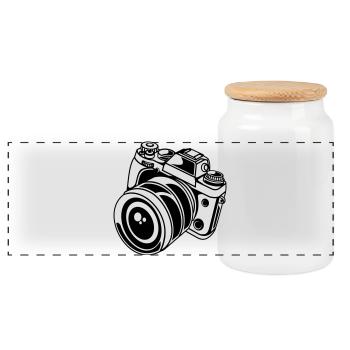 2541614 135426425 camera - Panorama Keksdose mit Holzdeckel - Weiß - Vorne