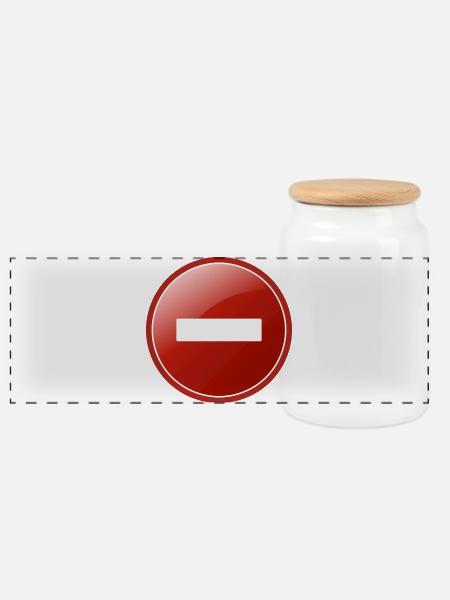 Remove - Panoramic Cookie Jar with Wooden Lid - white