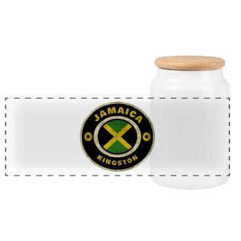 Jamaica / Cadeau / Idée cadeau - Boîte à biscuits avec couvercle en bois - blanc - Devant