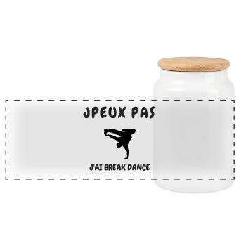 JPEUX PAS J'AI BREAK DANCE - Boîte à biscuits avec couvercle en bois - blanc - Devant