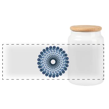 Atomique Cellulaire - Boîte à biscuits avec couvercle en bois - blanc - Devant