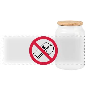 Anti-arbitre - Boîte à biscuits avec couvercle en bois - blanc - Devant