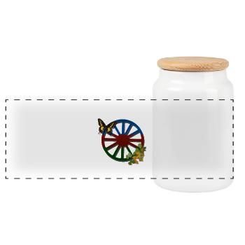 626878 2406576 lennyromanodromflagaloev orig - Panoramic Cookie Jar with Wooden Lid - white - Front