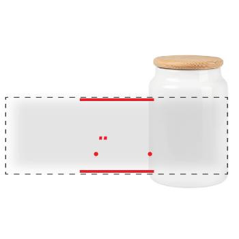 Maillot de hockey maman - Boîte à biscuits avec couvercle en bois - blanc - Devant