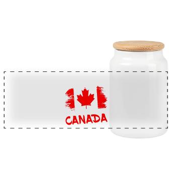 Team Canada / Cadeau drapeau Amérique du Nord Toronto - Boîte à biscuits avec couvercle en bois - blanc - Devant
