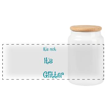 C'est Rhodesian Ridgeback Glitter Shirt - Boîte à biscuits avec couvercle en bois - blanc - Devant