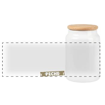 Je Peux Pas J'ai Peche - Boîte à biscuits avec couvercle en bois - blanc - Devant