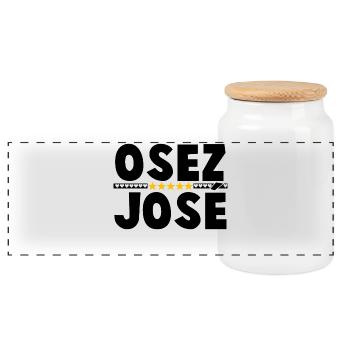 Étoiles Dorées Minimalistes sur Fond Noir - Boîte à biscuits avec couvercle en bois - blanc - Devant