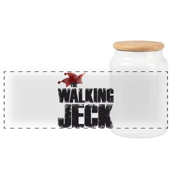 The Walking Jeck - Carnival Shirt - Panoramic Cookie Jar with Wooden Lid - white - Front
