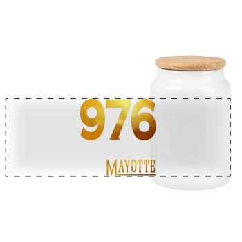 MAYOTTE - Panorama Keksdose mit Holzdeckel - Weiß - Vorne