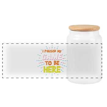 Joueur cadeau d'anniversaire - Boîte à biscuits avec couvercle en bois - blanc - Devant