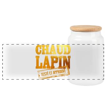 Chaud La Pin Texte Approve Graphic - Boîte à biscuits avec couvercle en bois - blanc - Devant