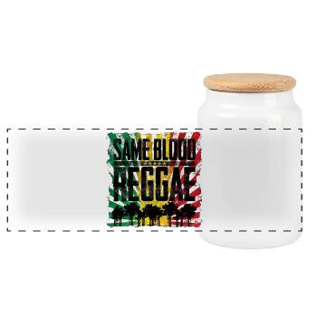 Same Blood, Different Roots Design - Panorama Keksdose mit Holzdeckel - Weiß - Vorne