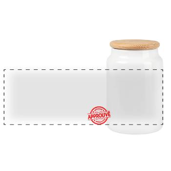 Girl Power Audacieux Conception de script - Boîte à biscuits avec couvercle en bois - blanc - Devant