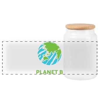 Klimaschutz Umwelt Planet Erde Klima Klimapolitik - Panorama Keksdose mit Holzdeckel - Weiß - Vorne