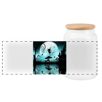 Danser la nuit, jolie fée. - Boîte à biscuits avec couvercle en bois - blanc - Devant