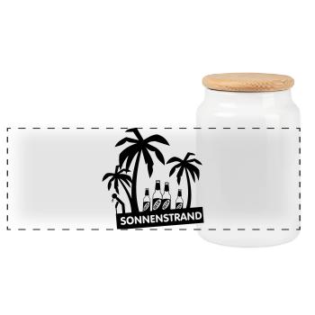 Malle,mallorca,party,goldstrand,2014,urlaub,saufen - Panorama Keksdose mit Holzdeckel - Weiß - Vorne