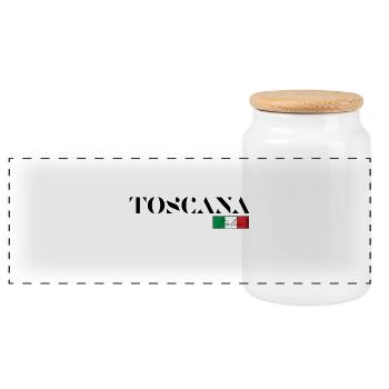 TOSCANE TOSCANE ITALIE VACANCES ÎLE (b) - Boîte à biscuits avec couvercle en bois - blanc - Devant