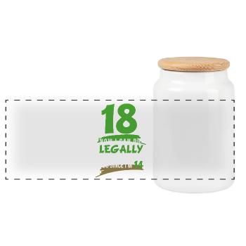 18ème anniversaire Dix-huit ans Printemps - Boîte à biscuits avec couvercle en bois - blanc - Devant