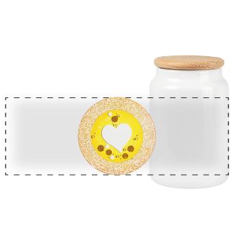 Porte stellaire de l’estime - Sonja Ariel - Boîte à biscuits avec couvercle en bois - blanc - Devant