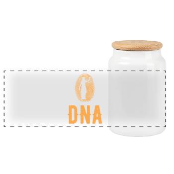 Justice DNA Justice Justice Lawyer Judge - Panoramic Cookie Jar with Wooden Lid - white - Front