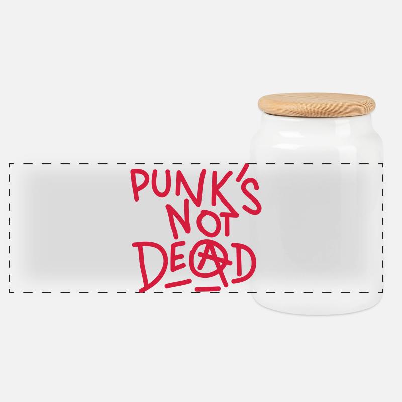 Punk - Panorama Keksdose mit Holzdeckel - Weiß