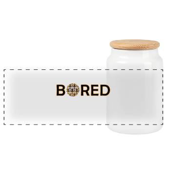 ennuyé - Boîte à biscuits avec couvercle en bois - blanc - Devant