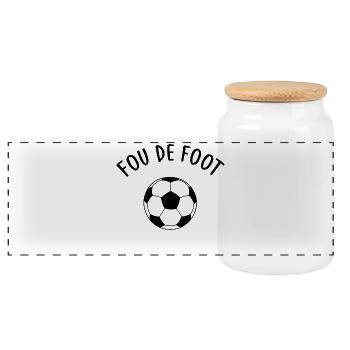 FOU DE FOOT  - Boîte à biscuits avec couvercle en bois - blanc - Devant