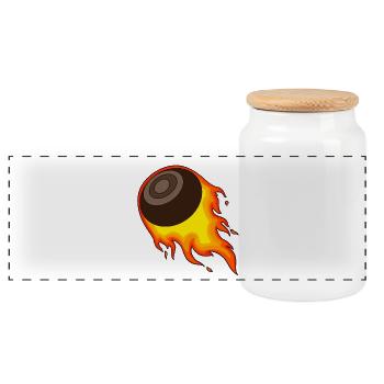 Le Nouss est chaud! - Boîte à biscuits avec couvercle en bois - blanc - Devant