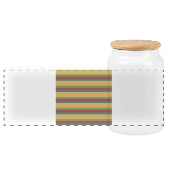 tapis de souris Mousepad musematter musmattor - Boîte à biscuits avec couvercle en bois - blanc - Devant