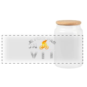 Vtt - Boîte à biscuits avec couvercle en bois - blanc - Devant