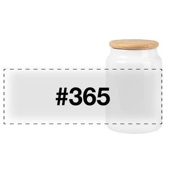 365 days month year - Panoramic Cookie Jar with Wooden Lid - white - Front