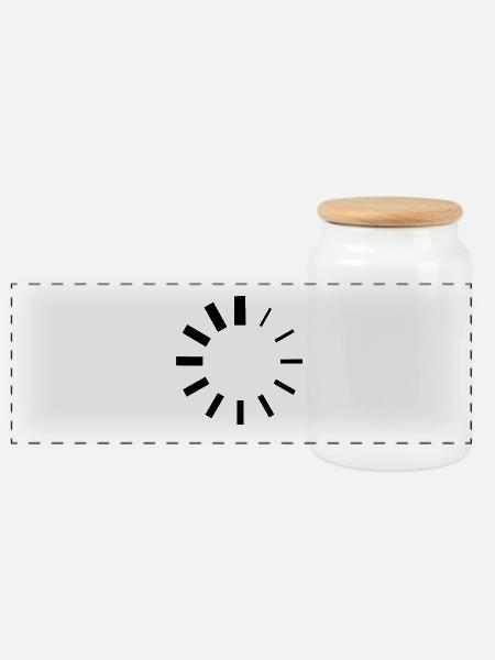 Loading - Logo - Panorama Keksdose mit Holzdeckel - Weiß