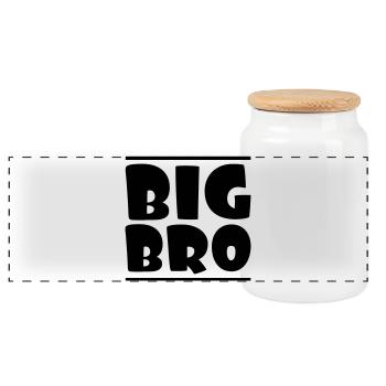 BIG BRO - Panorama Keksdose mit Holzdeckel - Weiß - Vorne