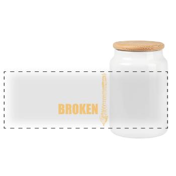 Scoliosis spine back illness gift - Panoramic Cookie Jar with Wooden Lid - white - Front