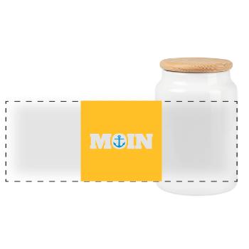 Accessoires Moin & Anker (D.I.Y.) - Panorama Keksdose mit Holzdeckel - Weiß - Vorne