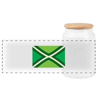 Drapeau de l’Achterhoek - Boîte à biscuits avec couvercle en bois - blanc - Devant