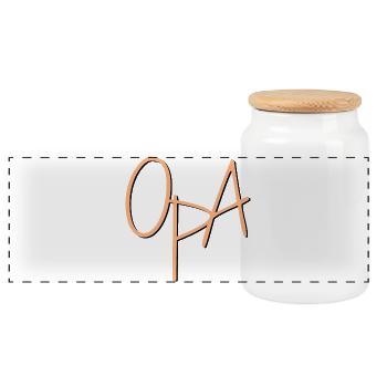 SCHRIFTZUG OPA MINIMALISTISCH - Panorama Keksdose mit Holzdeckel - Weiß - Vorne