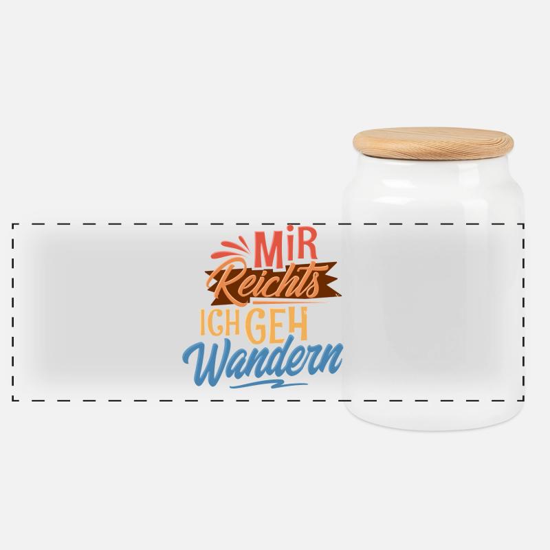 Wandern - Panorama Keksdose mit Holzdeckel - Weiß