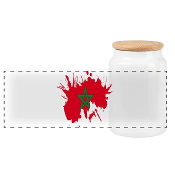 maroc Pepigo - Boîte à biscuits avec couvercle en bois - blanc - Devant