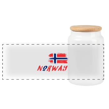 We are Norway design / idée cadeau - Boîte à biscuits avec couvercle en bois - blanc - Devant