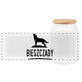 A może rzucić wszystko i wyjechać w Bieszczady - Panorama Keksdose mit Holzdeckel - Weiß - Vorne