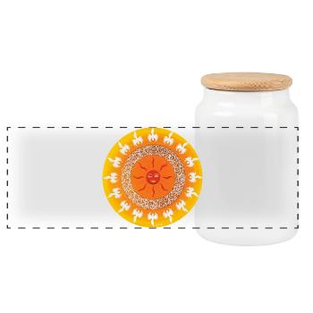 Porte des étoiles Confiance dans la vie - Sonja Ariel - Boîte à biscuits avec couvercle en bois - blanc - Devant
