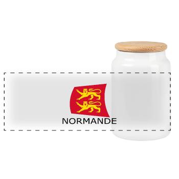 NORMANNISCH - Panorama Keksdose mit Holzdeckel - Weiß - Vorne