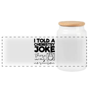 Cadeau drôle de citation de chimie pour les ingénieurs chimistes - Boîte à biscuits avec couvercle en bois - blanc - Devant