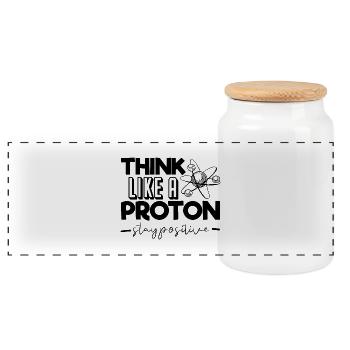 Funny Chemistry Quote Gift For Chemical Engineers - Panoramic Cookie Jar with Wooden Lid - white - Front